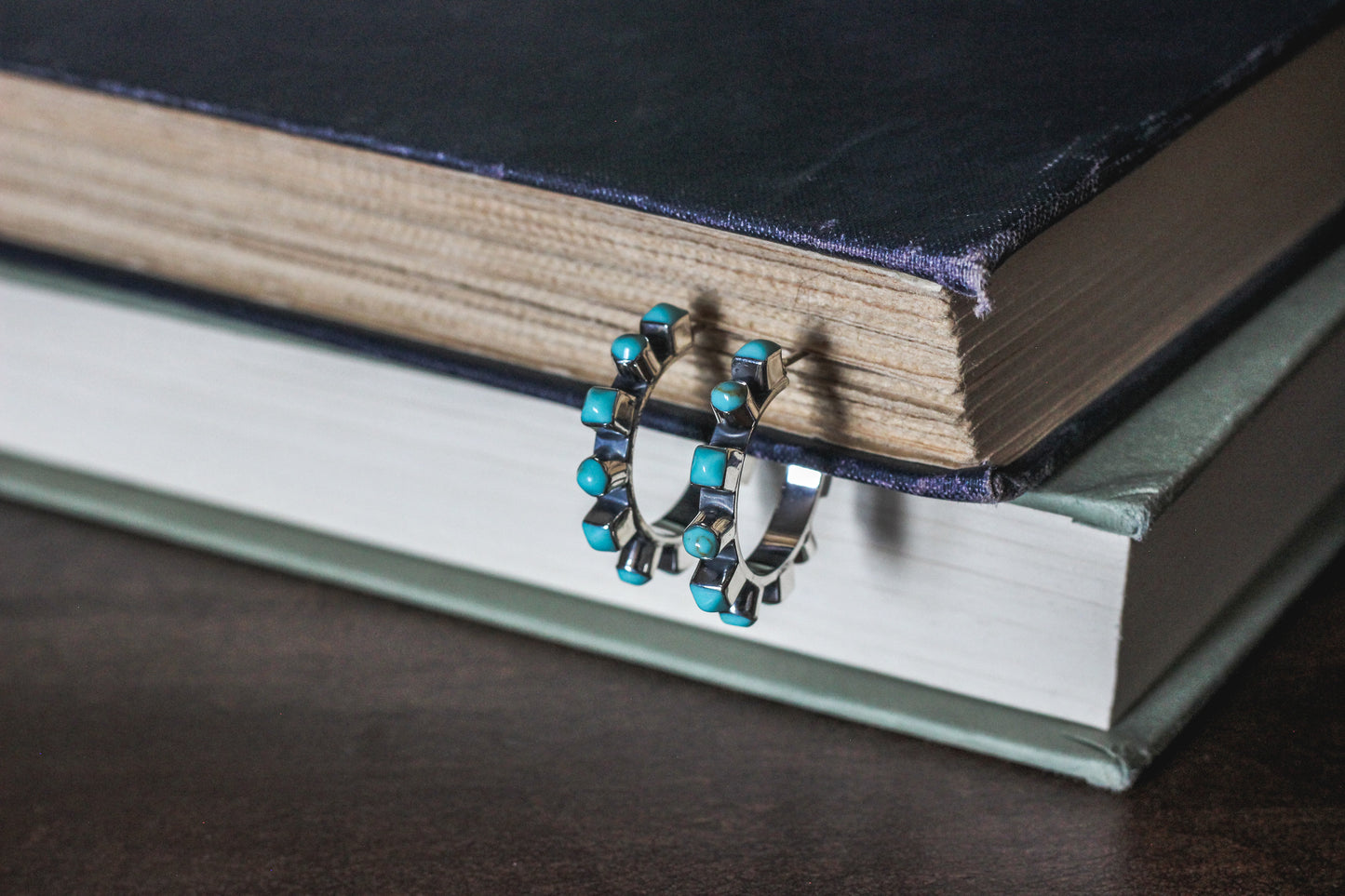 Turquoise Hoops