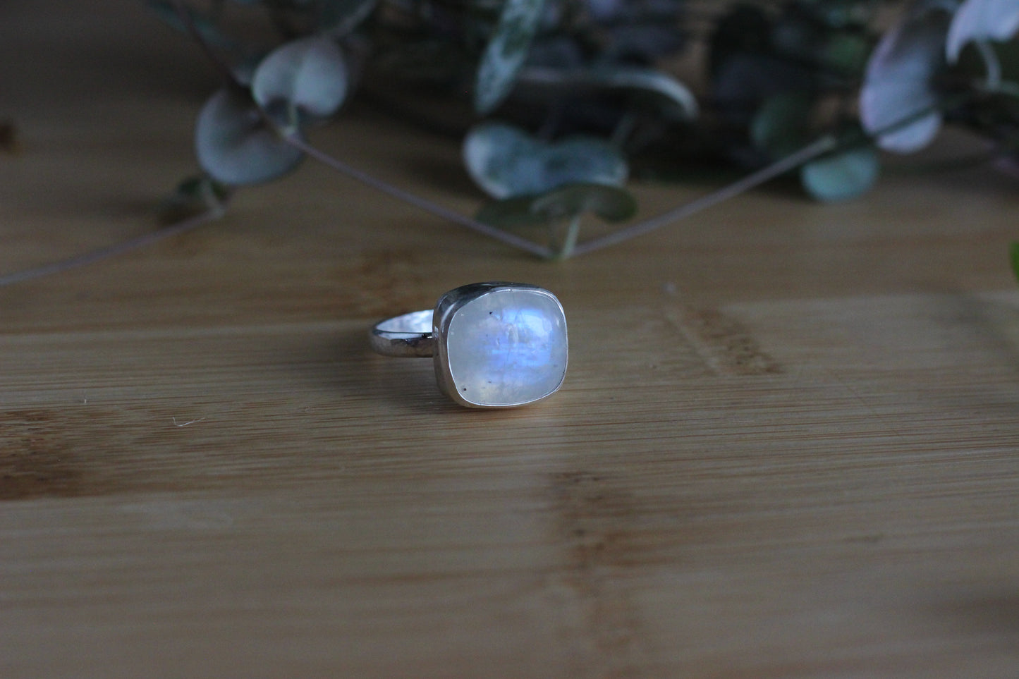 Rainbow Moonstone Ring // Size 9