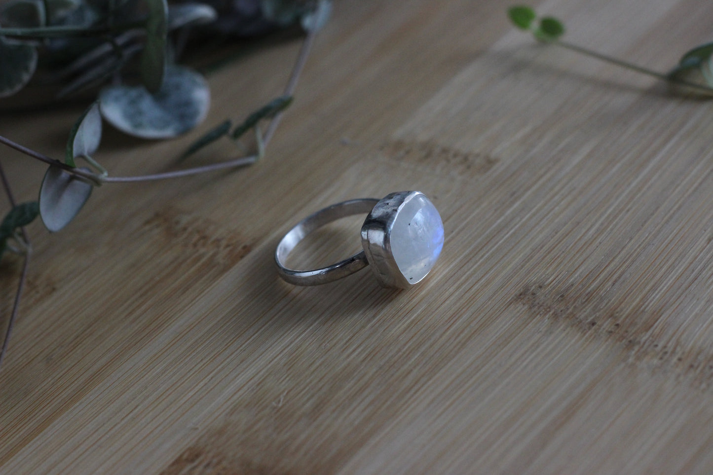 Rainbow Moonstone Ring // Size 9