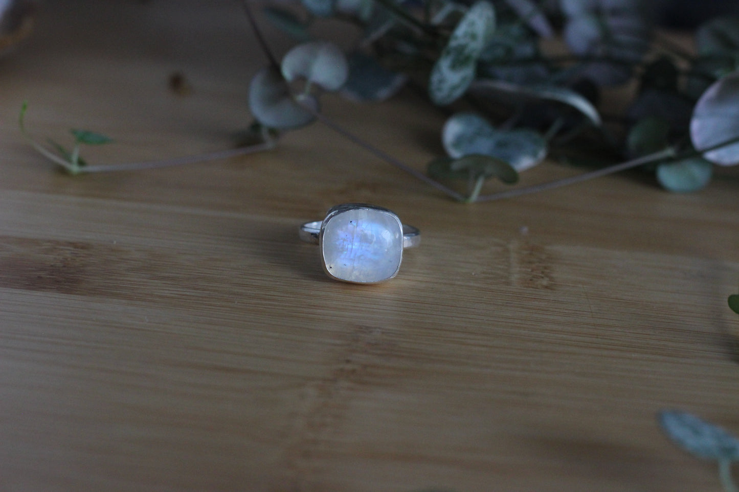 Rainbow Moonstone Ring // Size 9