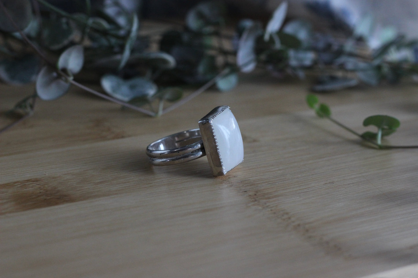 Rainbow Moonstone Ring // Size 11