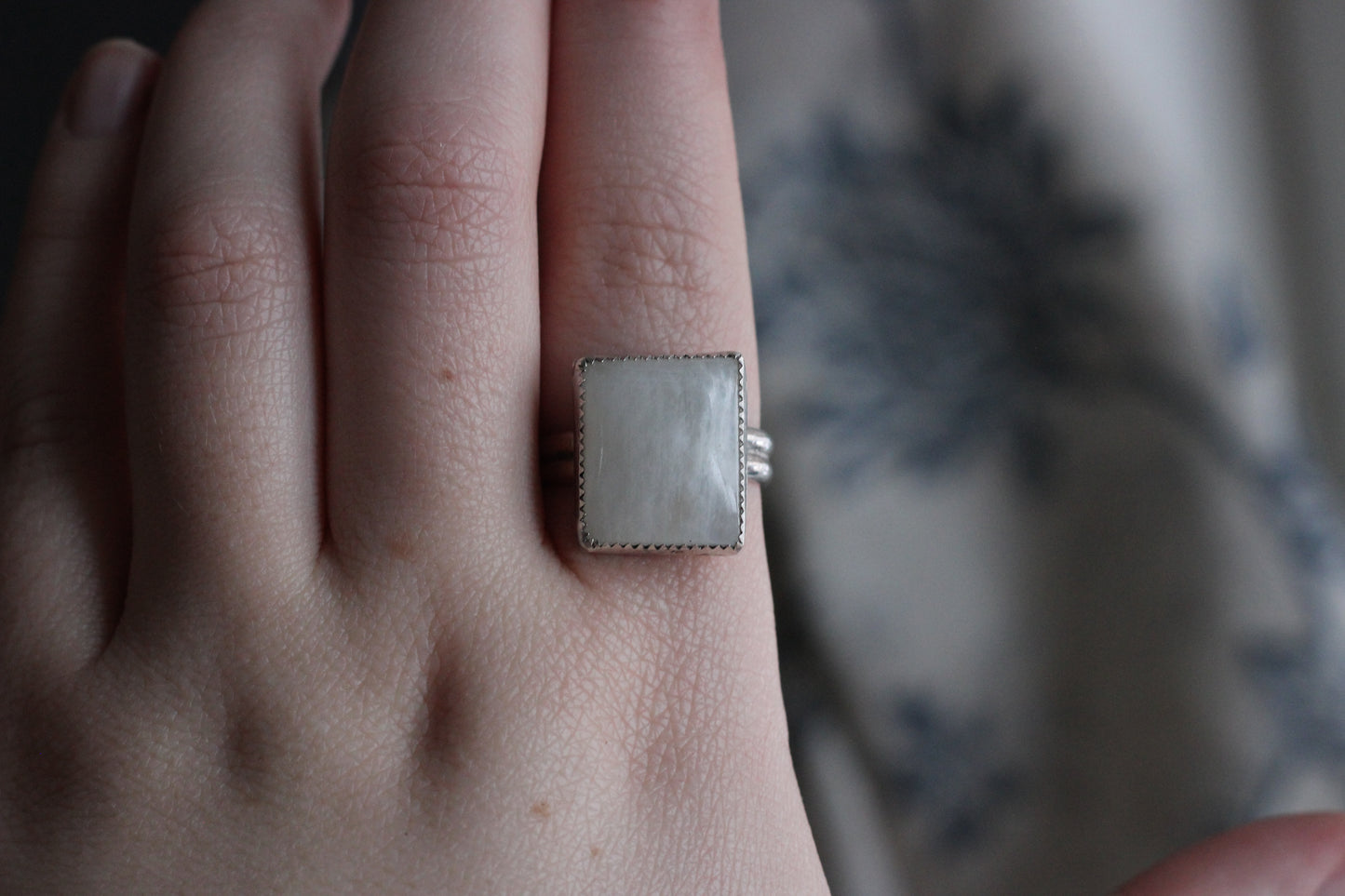 Rainbow Moonstone Ring // Size 11