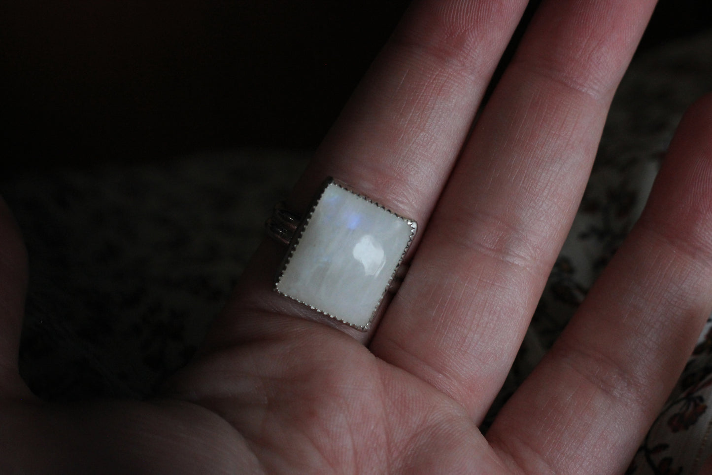 Rainbow Moonstone Ring // Size 11