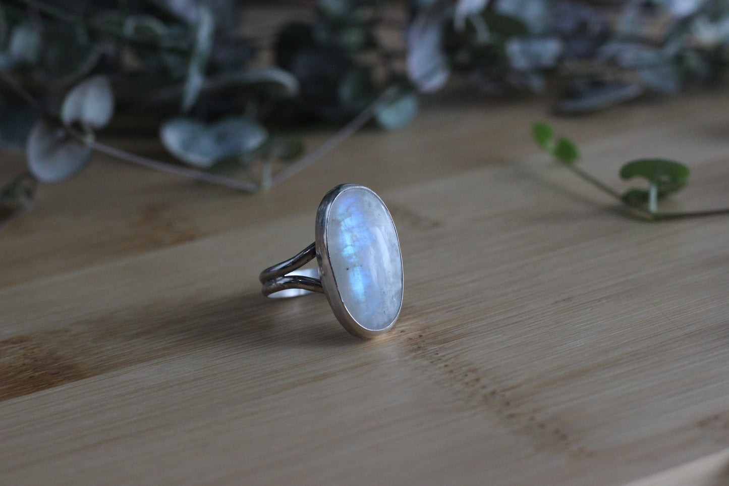 Rainbow Moonstone Ring // Size 9