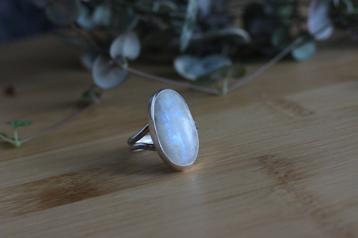 Rainbow Moonstone Ring // Size 9