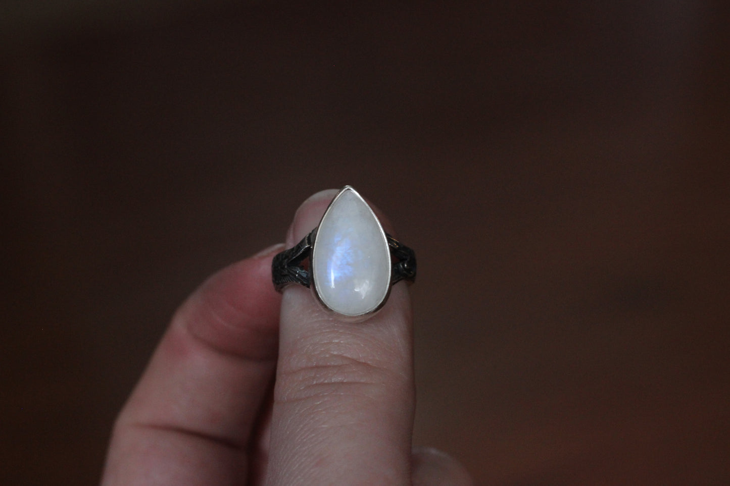 Rainbow Moonstone Ring // Size 8