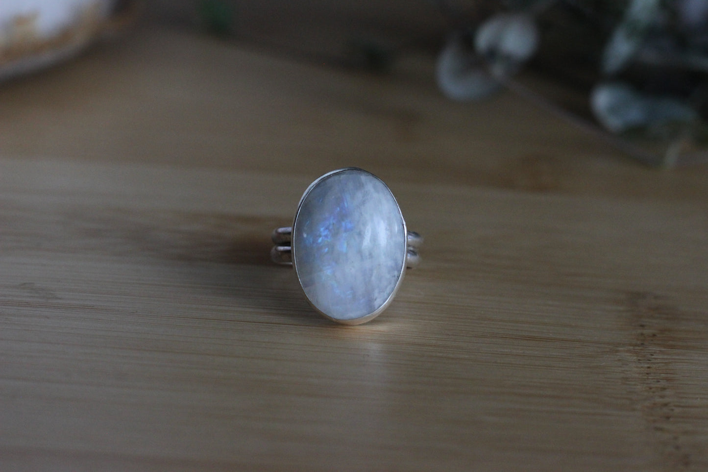 Rainbow Moonstone Ring // Size 10