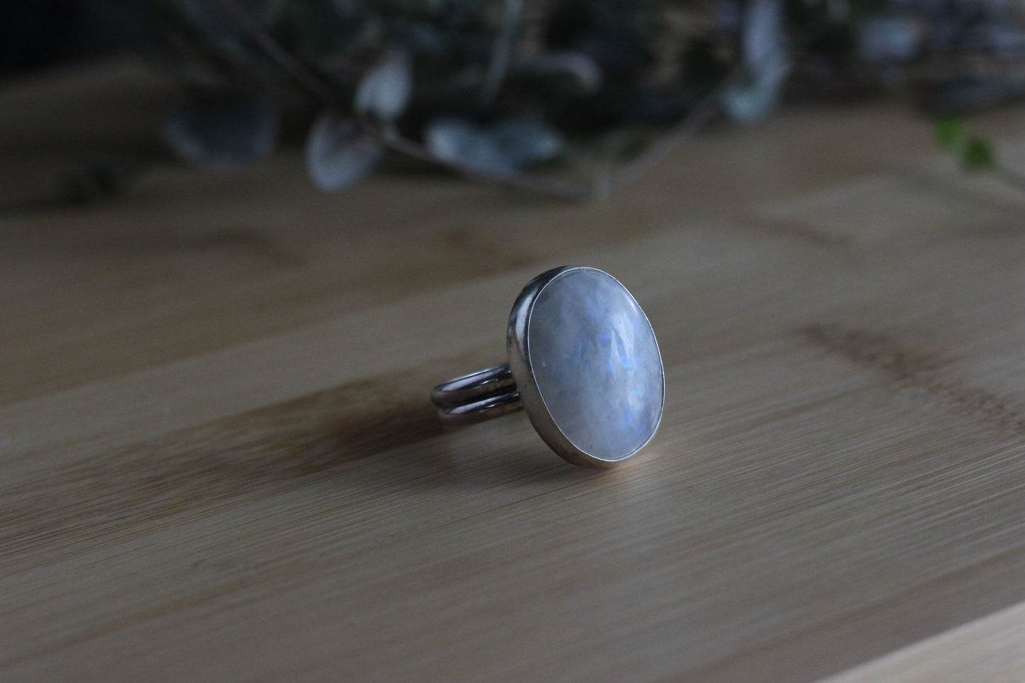 Rainbow Moonstone Ring // Size 10