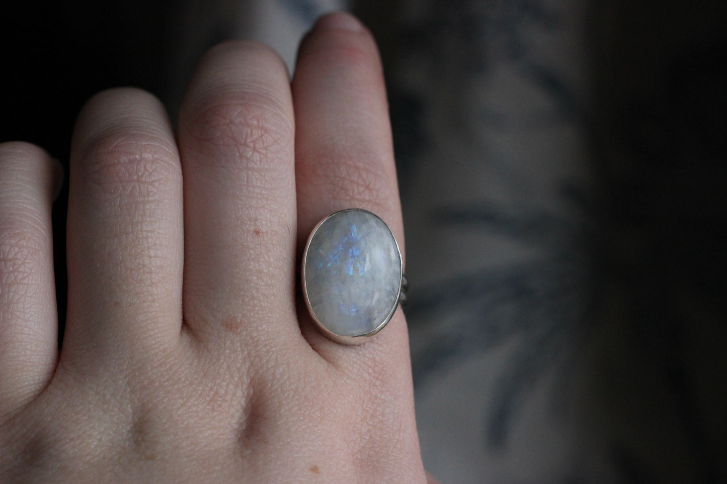 Rainbow Moonstone Ring // Size 10