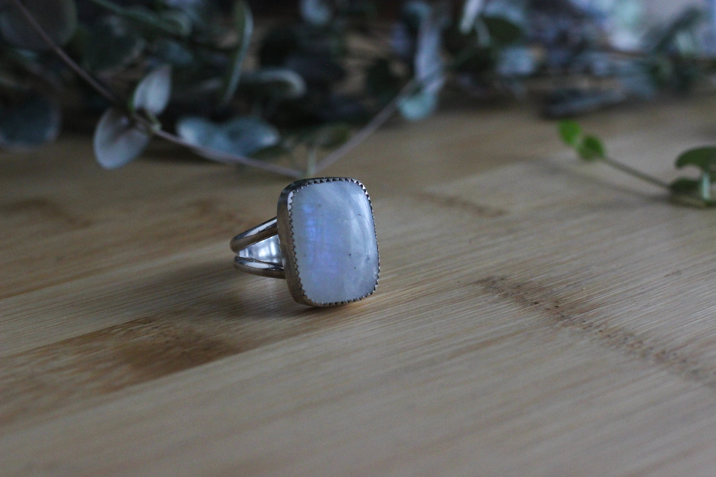 Rainbow Moonstone Ring // Size 10