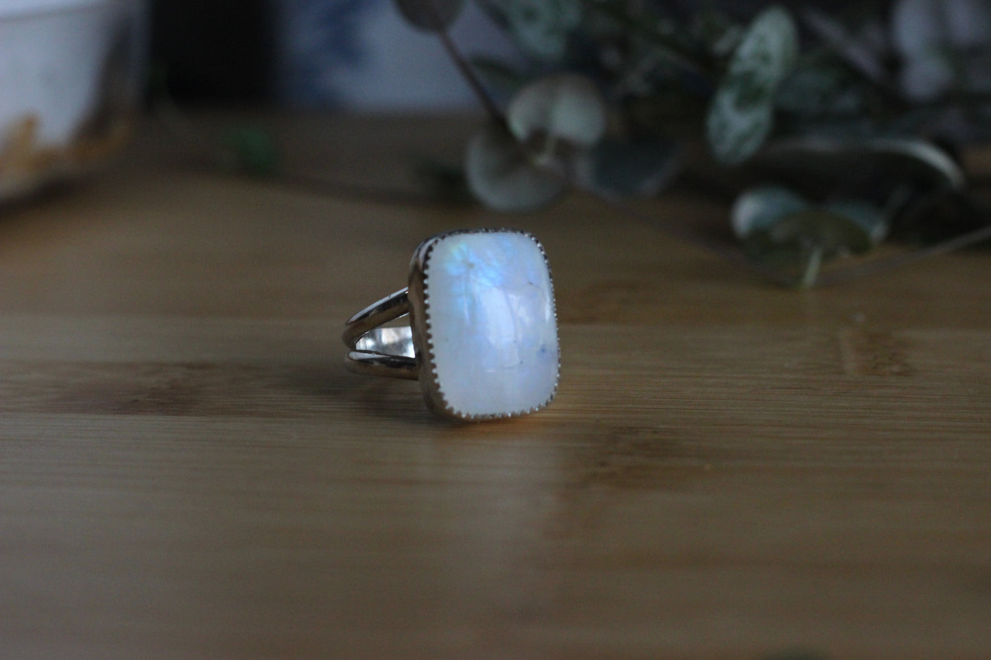 Rainbow Moonstone Ring // Size 10