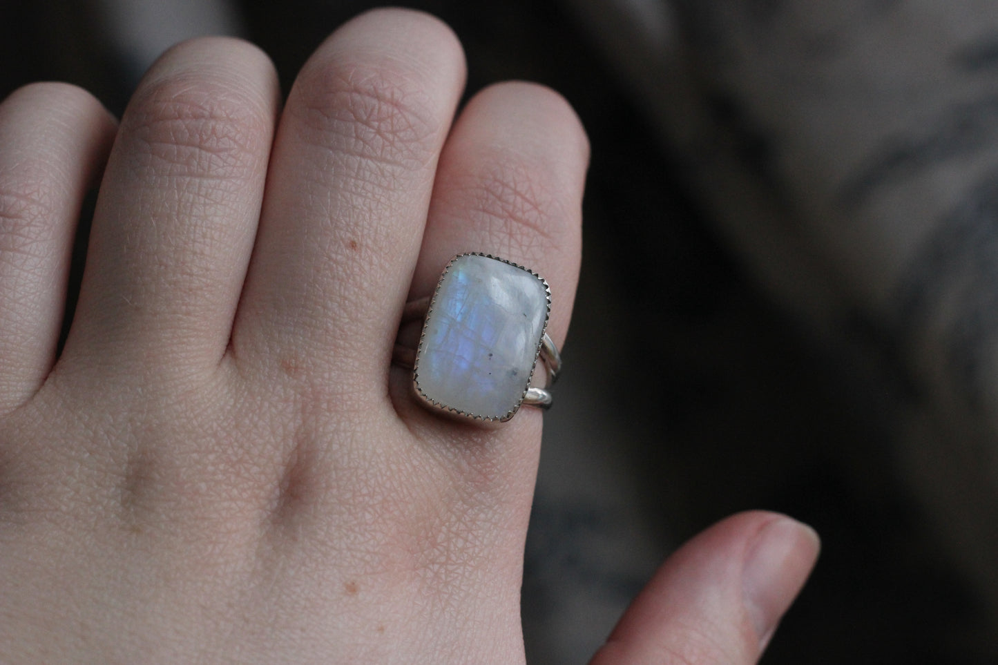 Rainbow Moonstone Ring // Size 10