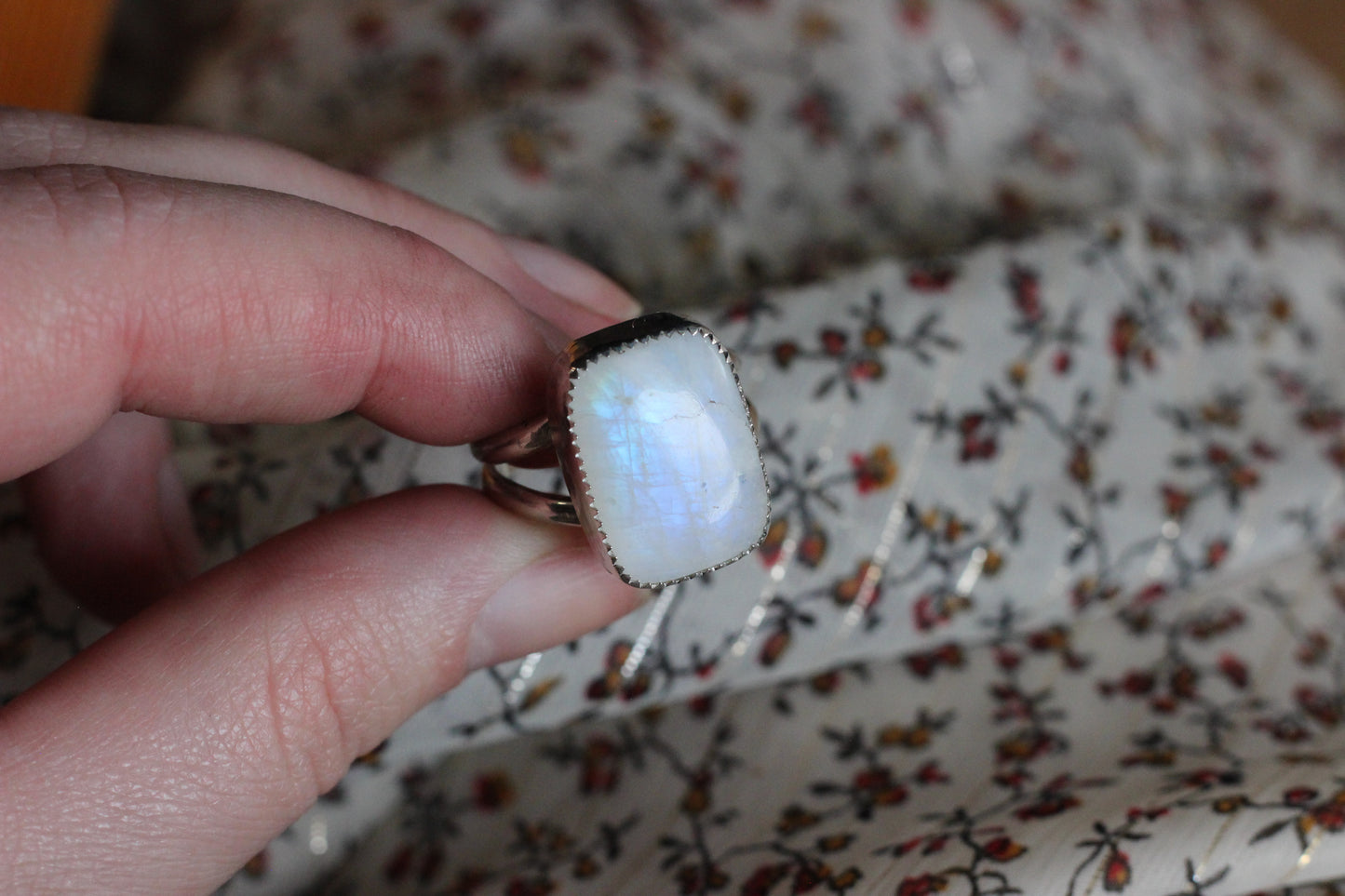 Rainbow Moonstone Ring // Size 10